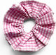Avizar Scrunchie Maxi Vichy Vintage Roz Din Material Textil Împăturit Pentru Păr Roz