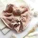 Avizar Classic Scrunchie Pink Minimalist Soft Mesh Hair Pink