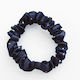 Avizar Classic Scrunchie Hair In Satin Pleated Diamant Chic Blue Blue