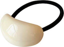 Avizar Casual Elastic Hair Bead Effect Wood White White