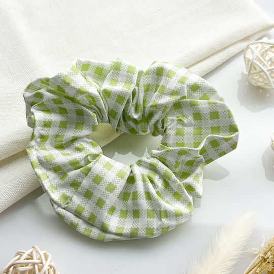 Avizar Klassischer Scrunchy Vichy Baumwolle Haare Vintage Grüne
