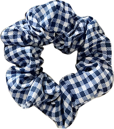 Avizar Classic Scrunchie Vichy Vintage Bumbac Păr Albastru Marin Albastru Marin
