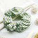 Avizar Classic Scrunchie Vichy Cotton Hair Vintage Dark Green Dark Green