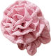 Avizar 3d Pink Scrunchie Vintage Pink Embroidered Open Tulle Hair Pink