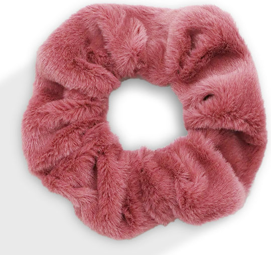 Avizar Lint Scrunchie Hair In Minky Fluffy Delicate Fuchsia Pink