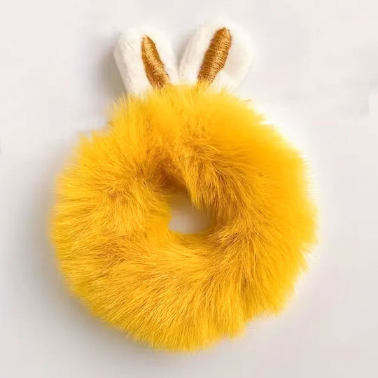 Avizar Classic Scrunchie Fluffy Hair Yellow Rabbit Ears Yellow