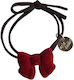 Avizar Casual Elastic Hair Medallion Node In Velvet Bordeaux Burgundy