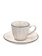 Tognana Set Cups Espresso Porcelain Beige 6 Pieces