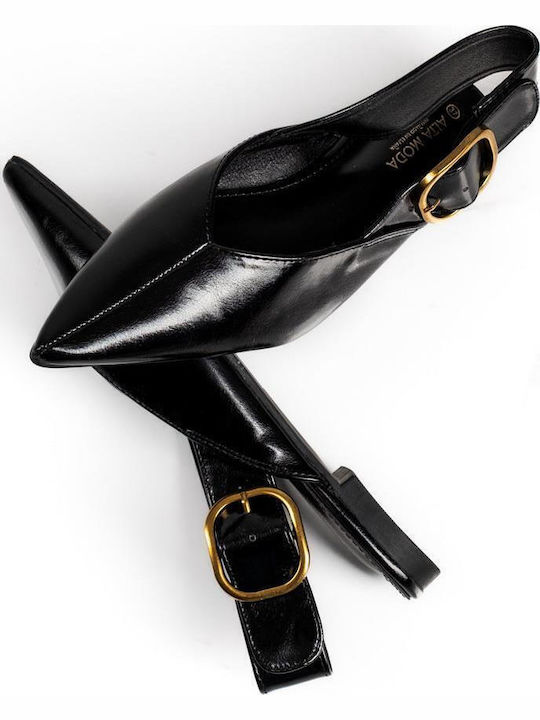 Women's Ballerina Shoes Slingback With Strap In Black Colour