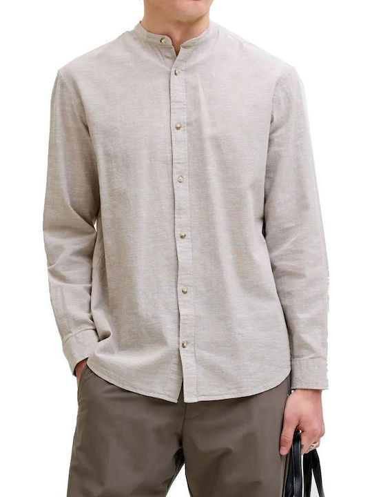 Jack & Jones Langärmeliges Leinen-Herrenhemd Beige
