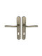 Viobrass Door Handle Middle Door with Plate No 65 Pair Nickel