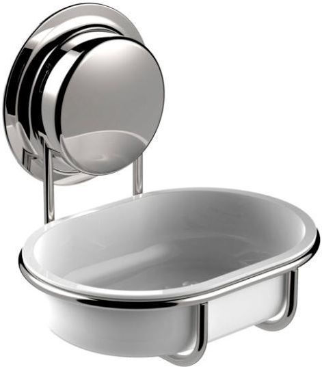Sealskin Wall Mounted Soap Dish with Suction Cup Silver 8719401366654