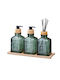 Koopman Glass Bathroom Accessory Set 3 Pieces