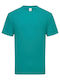 Fruit of the Loom Ανδρικό Διαφημιστικό T-shirt Κοντομάνικο σε Τιρκουάζ Χρώμα