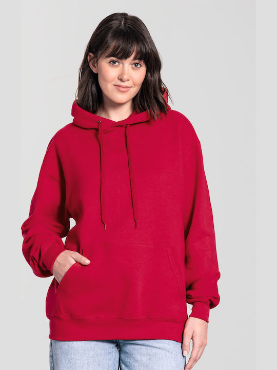 Fruit of the Loom Unisex Promotional Long Sleeve Sweatshirt Red