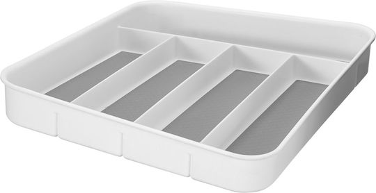 Tăvi Pentru Tacâmuri De Sertar Din Plastic 32.5x29x4.5cm Albă