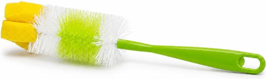 Cleaning Brush for Bottles with Handle 32cm Green/Yellow