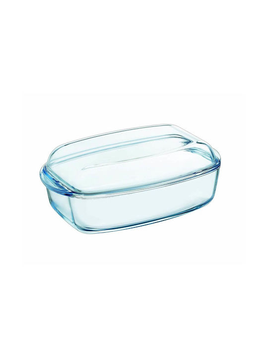 Pyrex Правоъгълен Устойчив Съд Стъклен с Капак 33x20cm