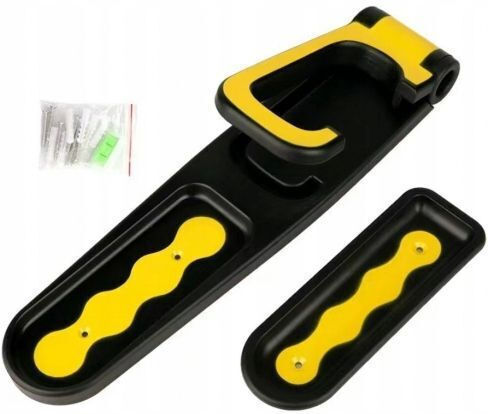 Wall-mounted Bicycle Holder Zola Suspendable Suitable All Types Bicycles 35x7.7 Cm Black Yellow