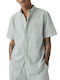 Authentic Short Sleeve Cotton Shirt Striped Green/Aldwyn Stripe Eden