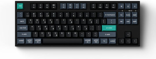 Keychron B33 B33-K9-GR Ασύρματο Bluetooth Πληκτρολόγιο Ελληνικό Συμβατό με Mac Deep Black