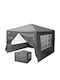 MultiGarden Garten Gazebo Grau 3x3m
