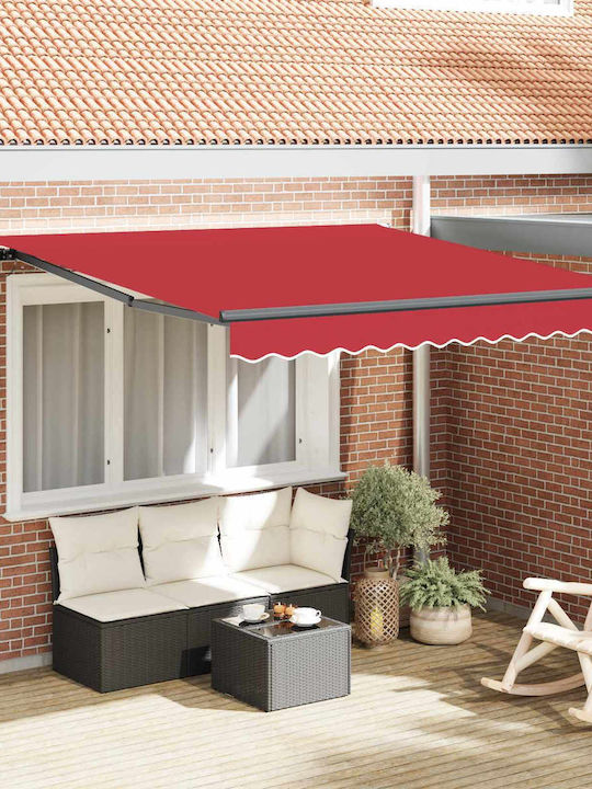 vidaXL Cort Terasă Roșu 3.5x2.5m