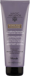 Balsam Iluminator Neutralizant Reflexii Galbene Ideal Pentru Păr Blond Nook Magic Arganoil Blonde Story Cantitate 250 Ml
