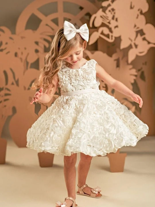 Baby Bloom White Baptism Dress Made of Tulle