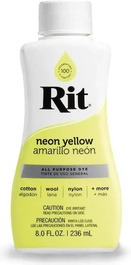 Rit Dye Liquid All-Purpose Fabric Dye Neon Yellow 236ml