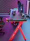 Γραφείο Gaming Ξύλινο Black με LED 120x60x74εκ.