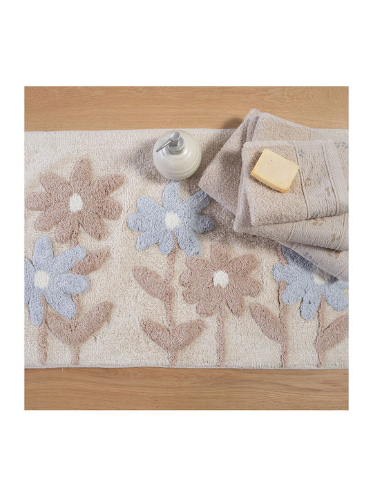 Nef-Nef Homeware Cotton Bath Mat Dreamel Beige 50x80cm