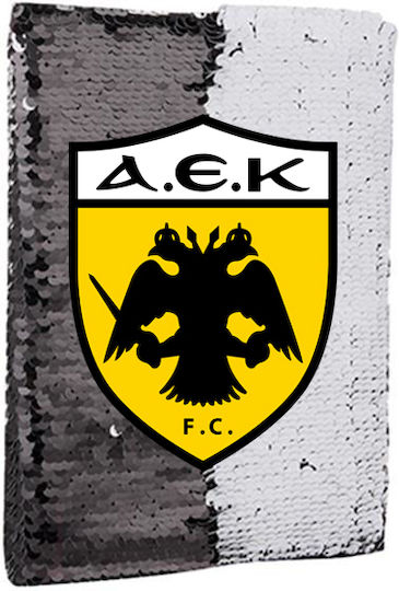 Τετράδιο Μαύρες Παγιέτες A5/60 Σελίδες Aek