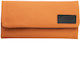 Rollit Tobacco Pouch Made of Artificial Leather Orange with Button Closure 15.5x8cm