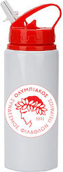 Παγούρι Ολυμπιακός 600ml Λευκό Κόκκινο Καπάκι Παγούρι Ολυμπιακός 600ml Λευκό Κόκκινο Καπάκι