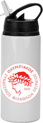 Παγούρι Ολυμπιακός 600ml Λευκό Μαύρο Καπάκι Παγούρι Ολυμπιακός 600ml Λευκό Μαύρο Καπάκι