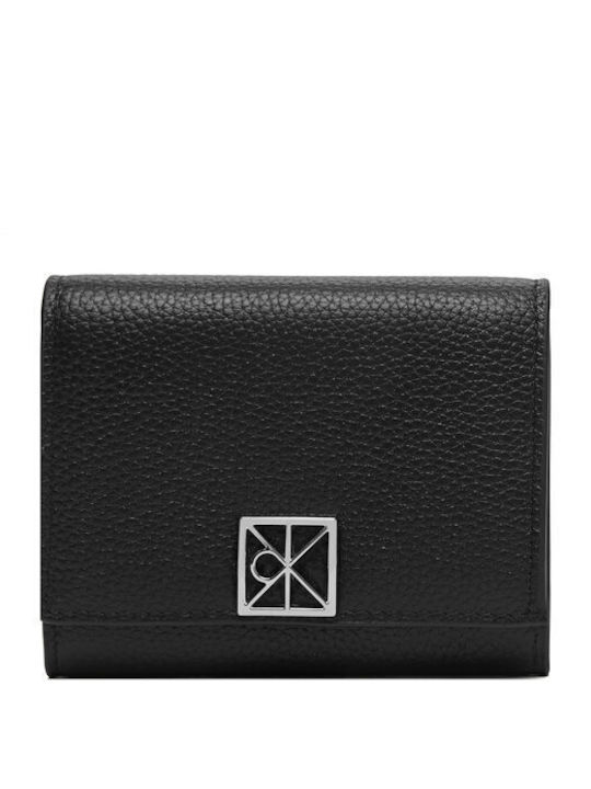 Trifold Kleines Leder Damenbrieftasche mit RFID Schwarz