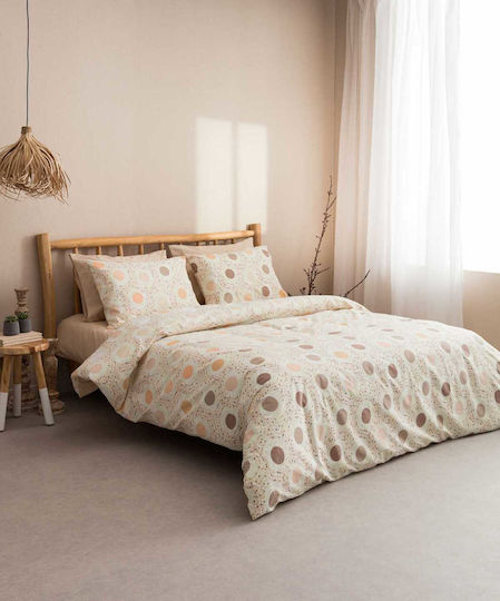 Vesta Home Amanda-1 Bettlaken King Size 4 Stück 270x260 cm Beige