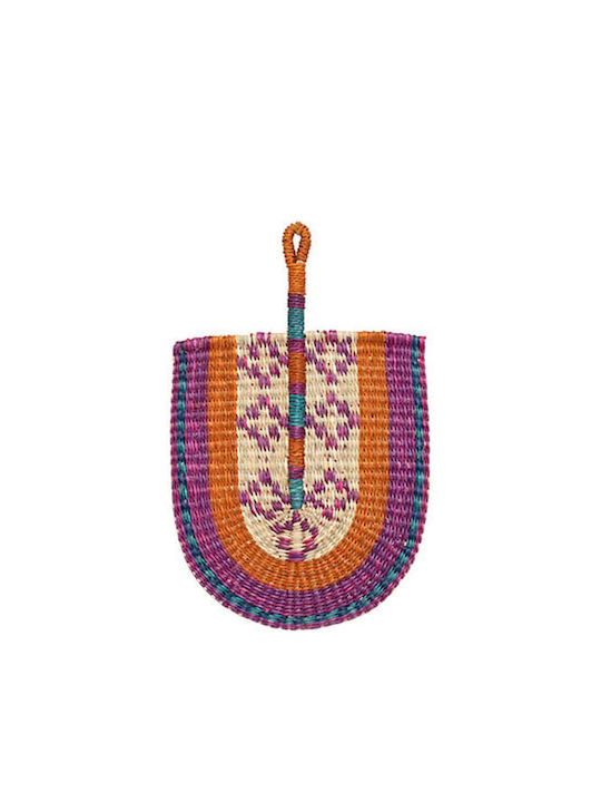 Decorative Fan Fan Handmade Wicker Material 45x29cm