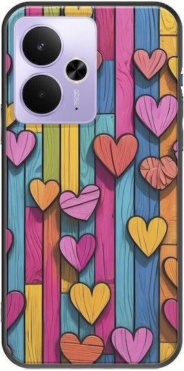 Valentine's Day Wooden Love Realme 14t 5g Black TPU Silicone Case