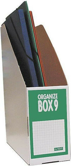 Box Cut Magazine File White Next Paper 26x32cm Spine 9cm Green 01737-05