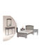 Bedroom Furniture Set 90x200cm 4 Pieces