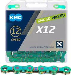 Kmc X12 Aurora Green Waxed Chain Kmc X12 Aurora Green Waxed Chain