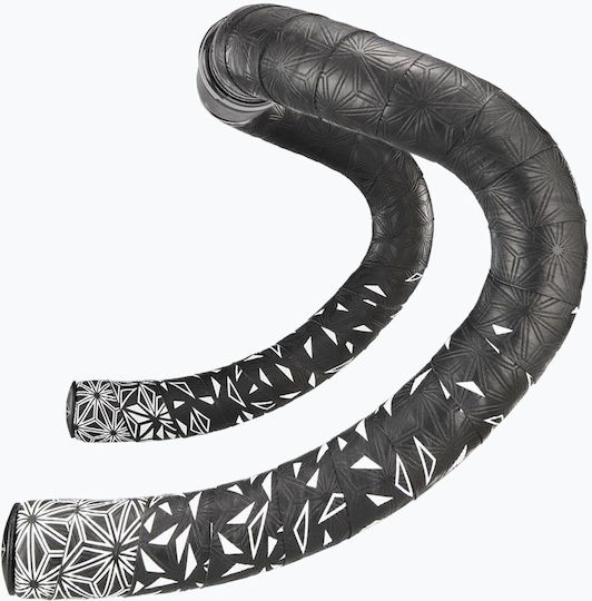 Supacaz Super Sticky Kush Star Fade Handlebar Tape White Star Fade Ano Black Plugs