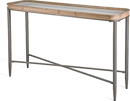 Metal Console Table Beige L132xWxH
