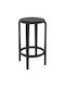 Metallischer Gartenhocker für Bar Außeneinsatz Tom Schwarz 36x36x65cm