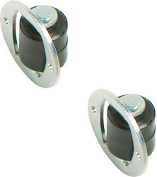 Lux Tools Ροδάκι Επίπλου Μεταλλικό Μαύρο 1.3x1.4cm 2τμχ