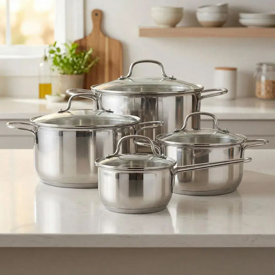 Altom Altom Edelstahl Töpfe Set 4-teilig