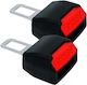 Avizar Set 2 Car Safety Belt Buckles Reliable Hold Black Red
