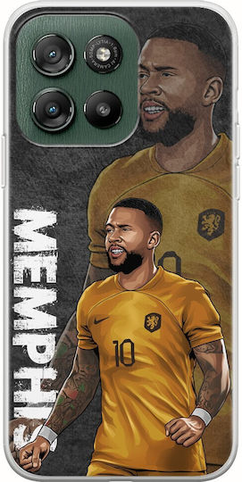 Football Stars Memphis Depay Netherlands Motorola Moto G57 Power 5G Flexible TPU Transparent Silicone